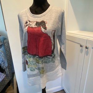 INOAH!!! DOG DESIGN TUNIC WITH POCKET!!! SZ S!!
